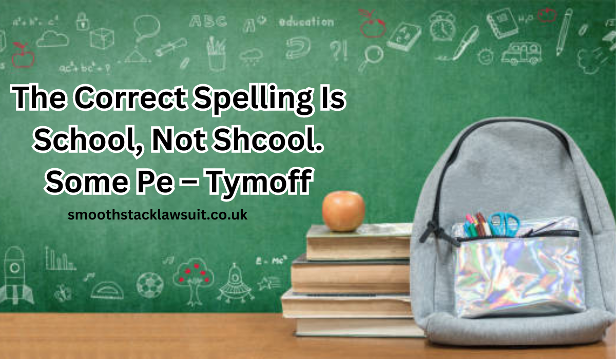 The Correct Spelling Is School, Not Shcool. Some Pe – Tymoff